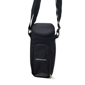 Picnic at Ascot Black Insulated Single Bottle Wine Carrier Bag Husch Blackwell